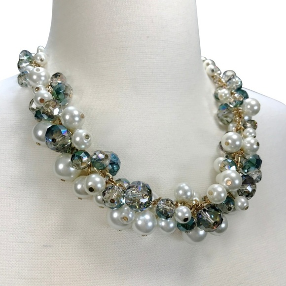 Primrose Jewelry - Princess Length Necklace Clusters Pearls Iridescen
